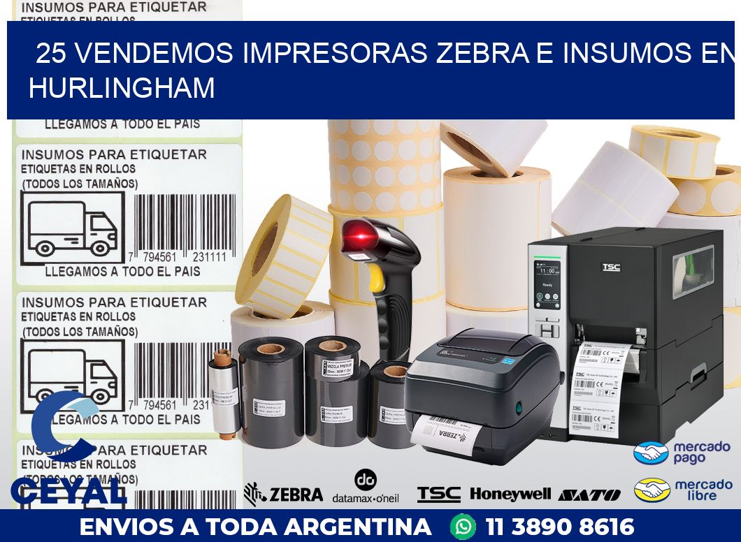 25 VENDEMOS IMPRESORAS ZEBRA E INSUMOS EN HURLINGHAM
