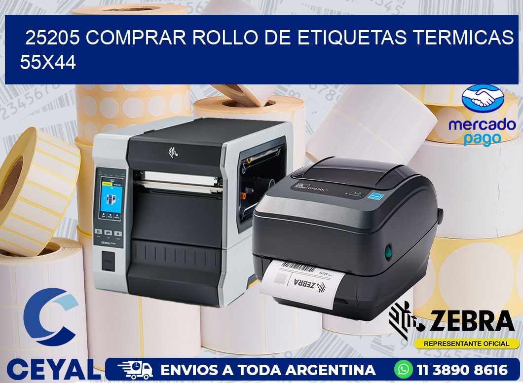 25205 COMPRAR ROLLO DE ETIQUETAS TERMICAS 55X44