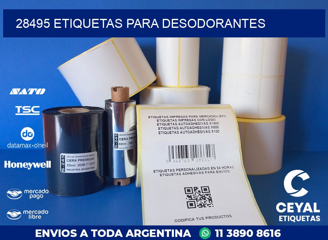 28495 ETIQUETAS PARA DESODORANTES