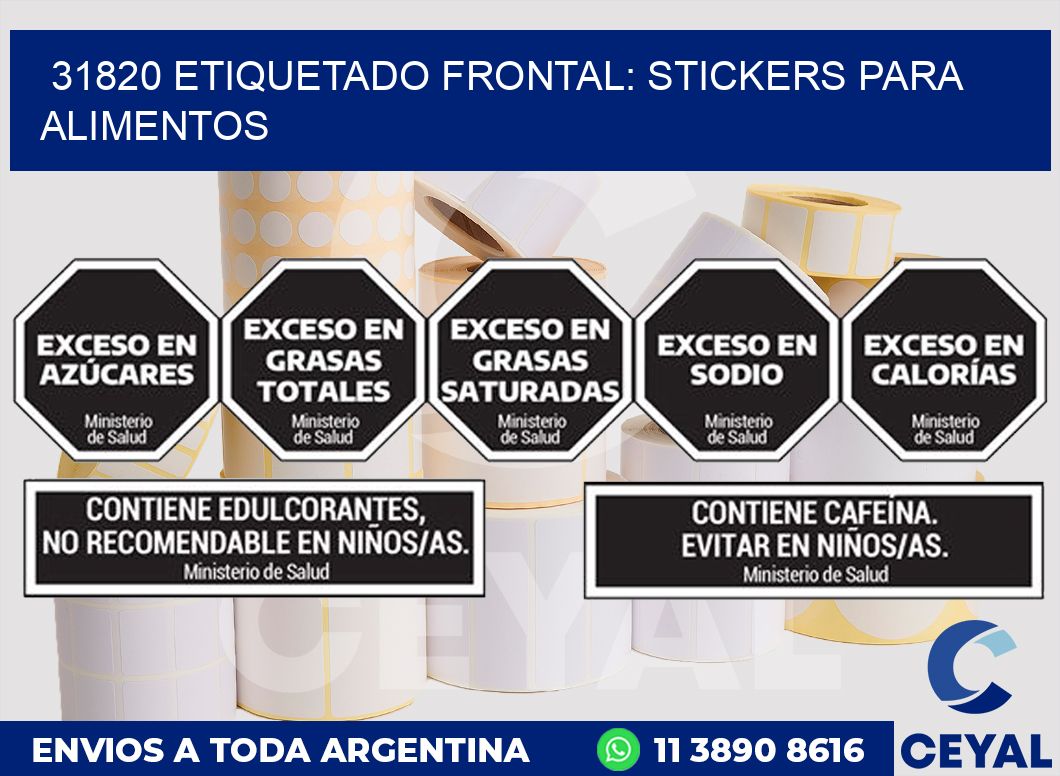 31820 ETIQUETADO FRONTAL: STICKERS PARA ALIMENTOS