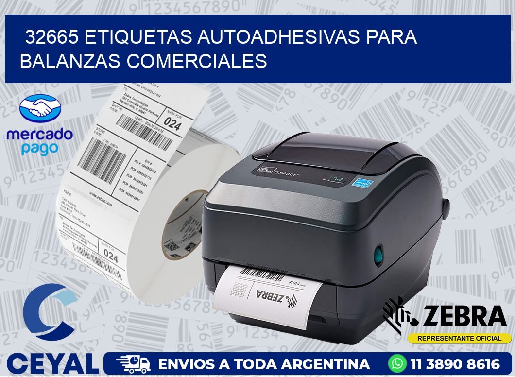 32665 ETIQUETAS AUTOADHESIVAS PARA BALANZAS COMERCIALES