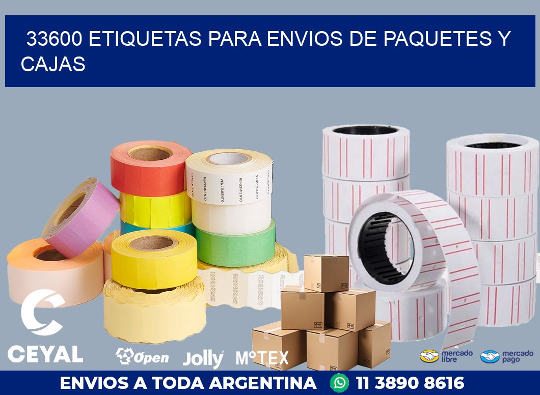 33600 ETIQUETAS PARA ENVIOS DE PAQUETES Y CAJAS