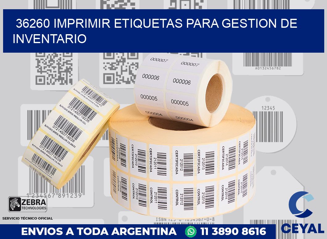 36260 IMPRIMIR ETIQUETAS PARA GESTION DE INVENTARIO