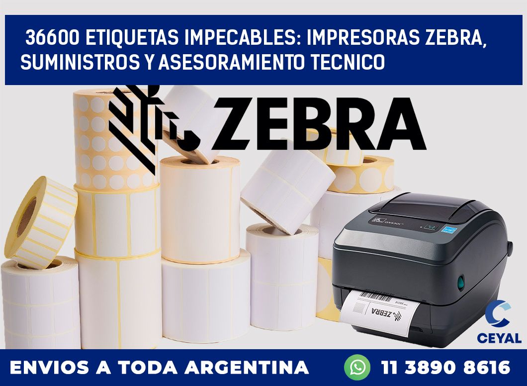 36600 ETIQUETAS IMPECABLES: IMPRESORAS ZEBRA, SUMINISTROS Y ASESORAMIENTO TECNICO