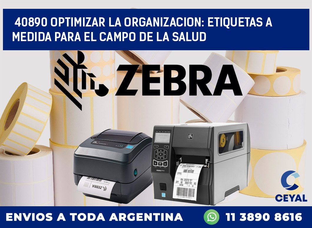 40890 OPTIMIZAR LA ORGANIZACION: ETIQUETAS A MEDIDA PARA EL CAMPO DE LA SALUD