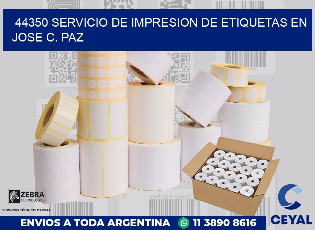 44350 SERVICIO DE IMPRESION DE ETIQUETAS EN JOSE C. PAZ