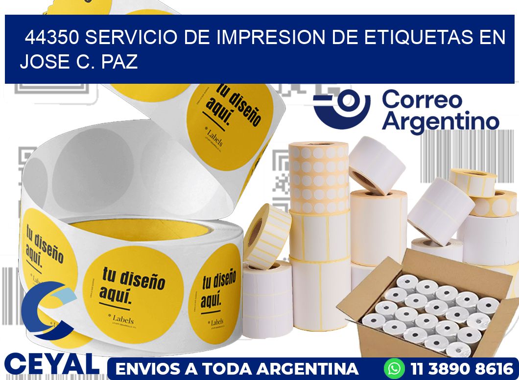 44350 SERVICIO DE IMPRESION DE ETIQUETAS EN JOSE C. PAZ