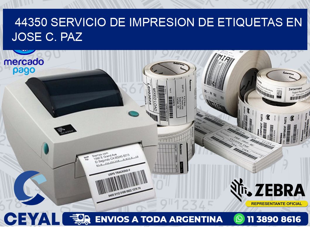44350 SERVICIO DE IMPRESION DE ETIQUETAS EN JOSE C. PAZ