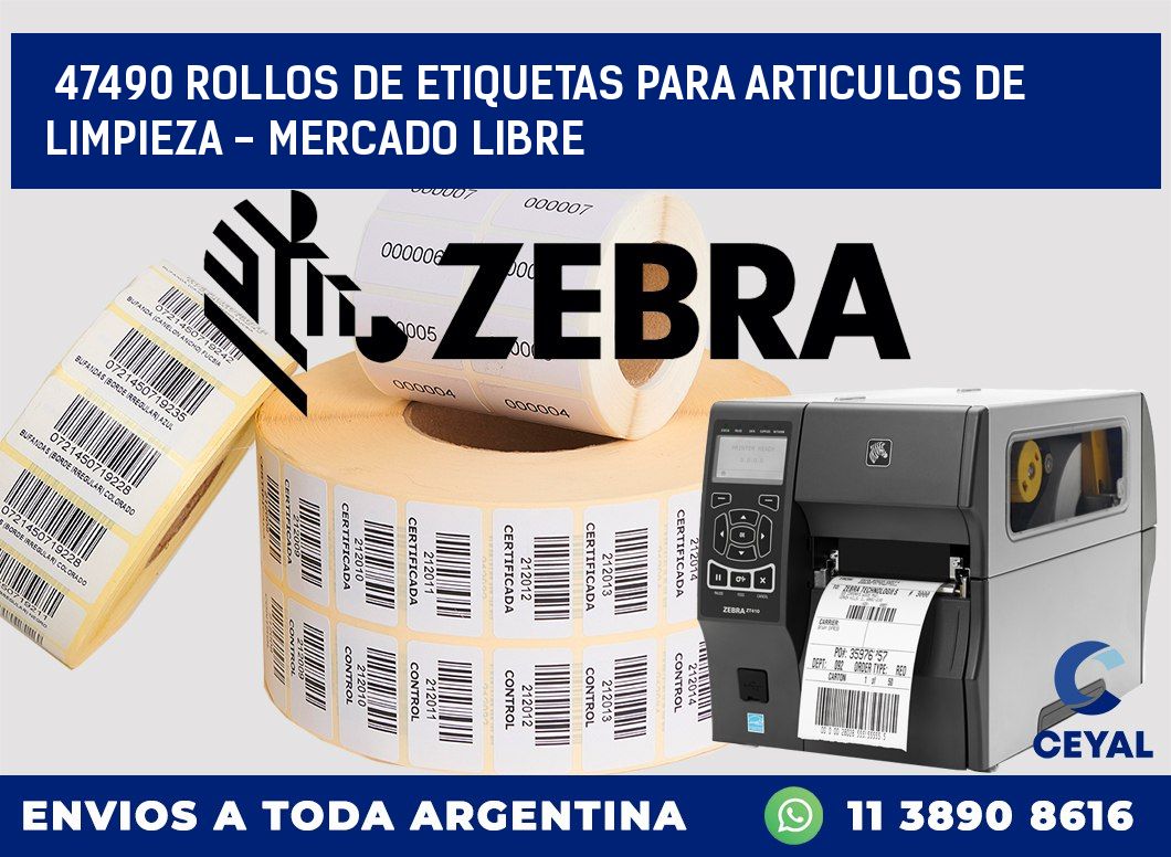 47490 ROLLOS DE ETIQUETAS PARA ARTICULOS DE LIMPIEZA - MERCADO LIBRE