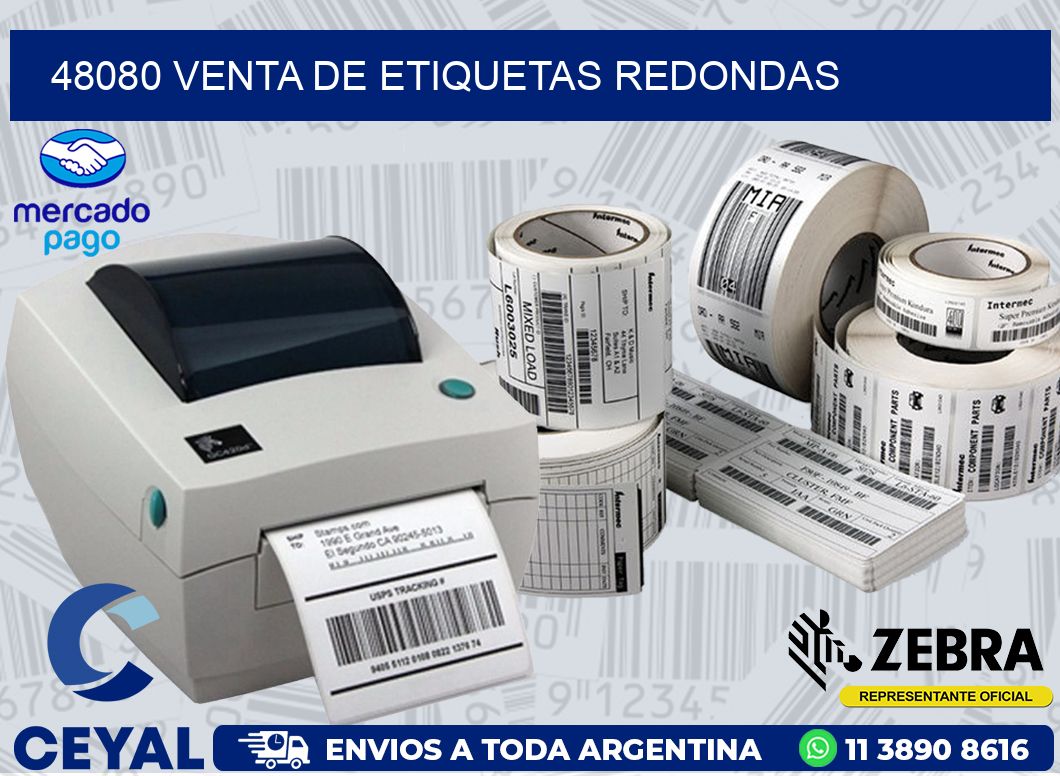 48080 VENTA DE ETIQUETAS REDONDAS