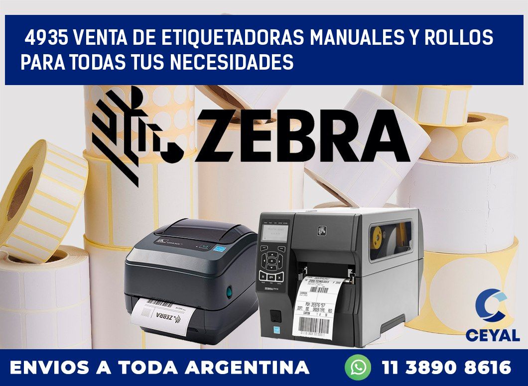 4935 VENTA DE ETIQUETADORAS MANUALES Y ROLLOS PARA TODAS TUS NECESIDADES