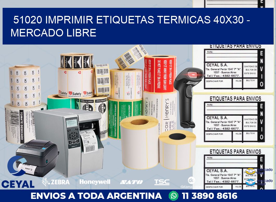 51020 IMPRIMIR ETIQUETAS TERMICAS 40X30 – MERCADO LIBRE