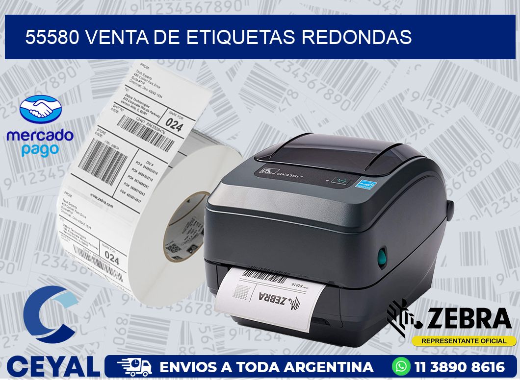 55580 VENTA DE ETIQUETAS REDONDAS