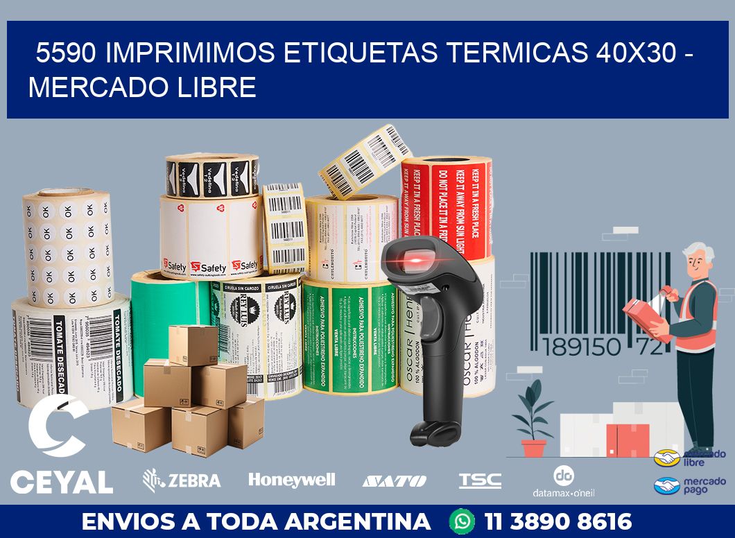 5590 IMPRIMIMOS ETIQUETAS TERMICAS 40X30 - MERCADO LIBRE