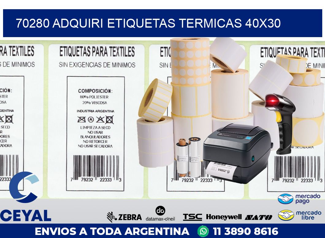 70280 ADQUIRI ETIQUETAS TERMICAS 40X30