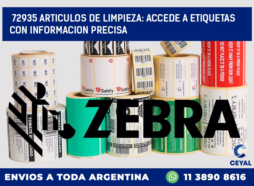 72935 ARTICULOS DE LIMPIEZA: ACCEDE A ETIQUETAS CON INFORMACION PRECISA