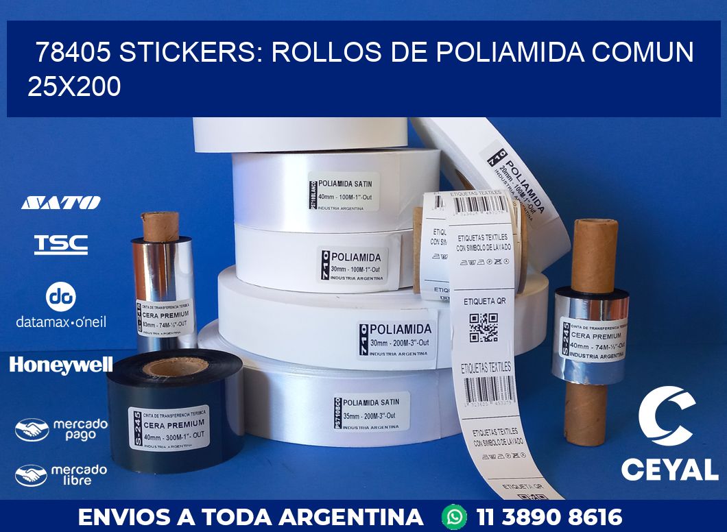 78405 STICKERS: ROLLOS DE POLIAMIDA COMUN 25X200