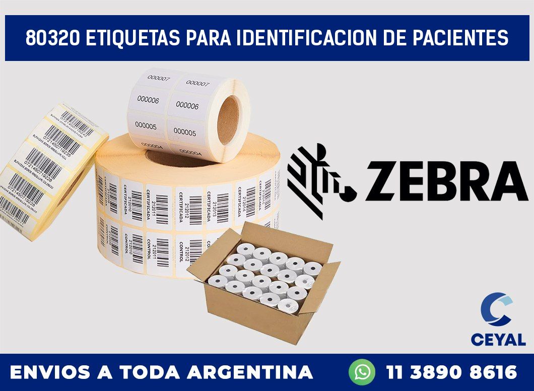 80320 ETIQUETAS PARA IDENTIFICACION DE PACIENTES