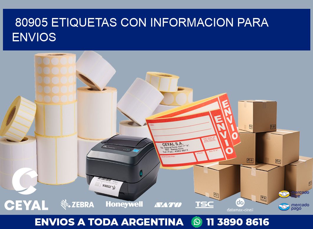 80905 ETIQUETAS CON INFORMACION PARA ENVIOS
