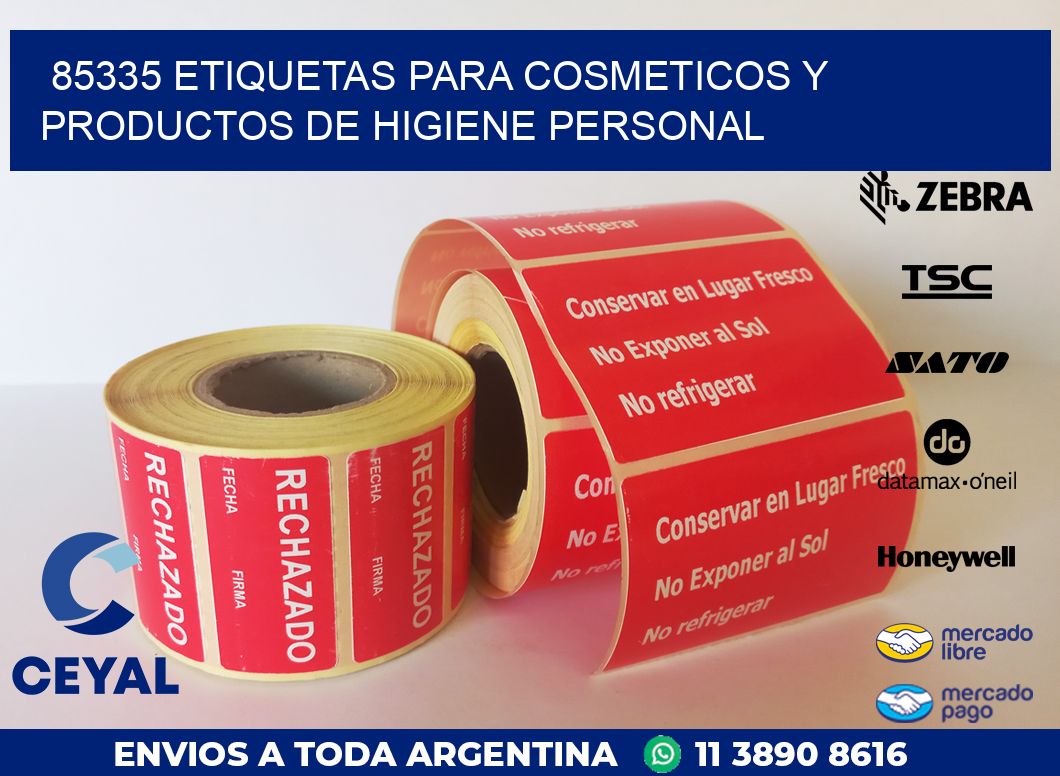 85335 ETIQUETAS PARA COSMETICOS Y PRODUCTOS DE HIGIENE PERSONAL
