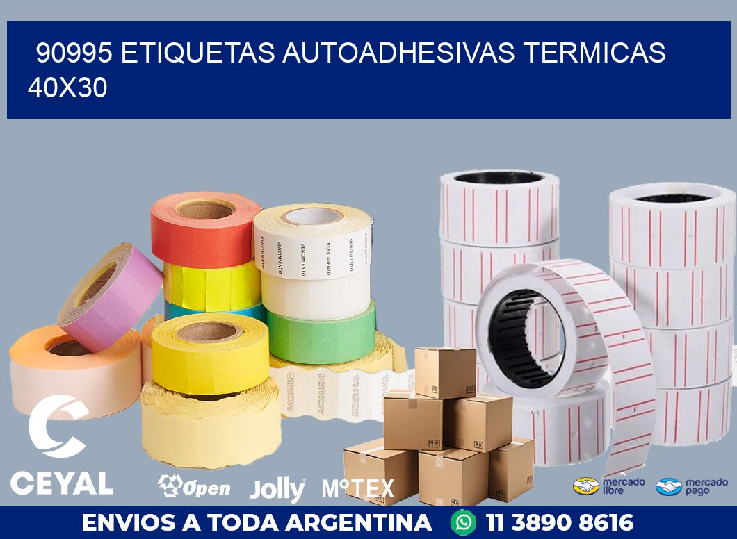 90995 ETIQUETAS AUTOADHESIVAS TERMICAS 40X30