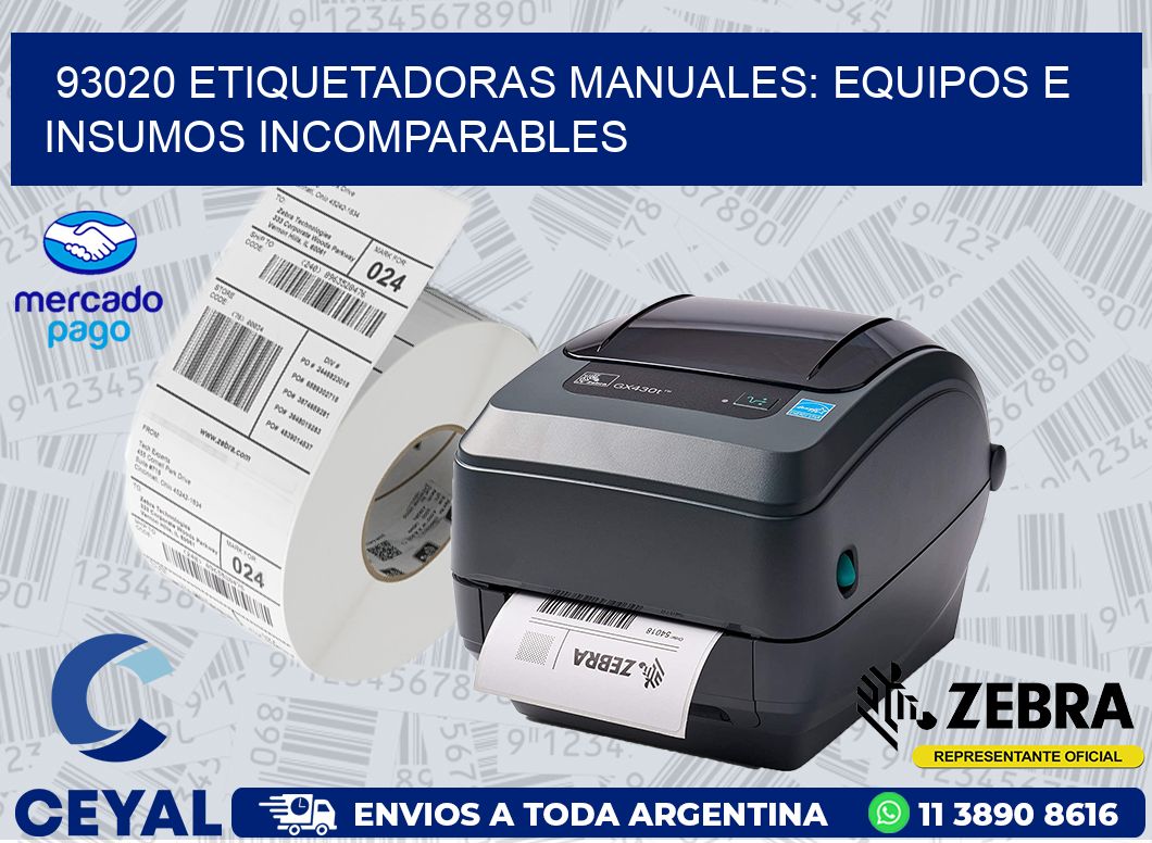 93020 ETIQUETADORAS MANUALES: EQUIPOS E INSUMOS INCOMPARABLES