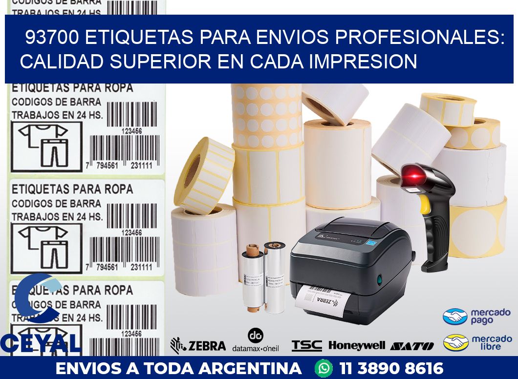 93700 ETIQUETAS PARA ENVIOS PROFESIONALES: CALIDAD SUPERIOR EN CADA IMPRESION