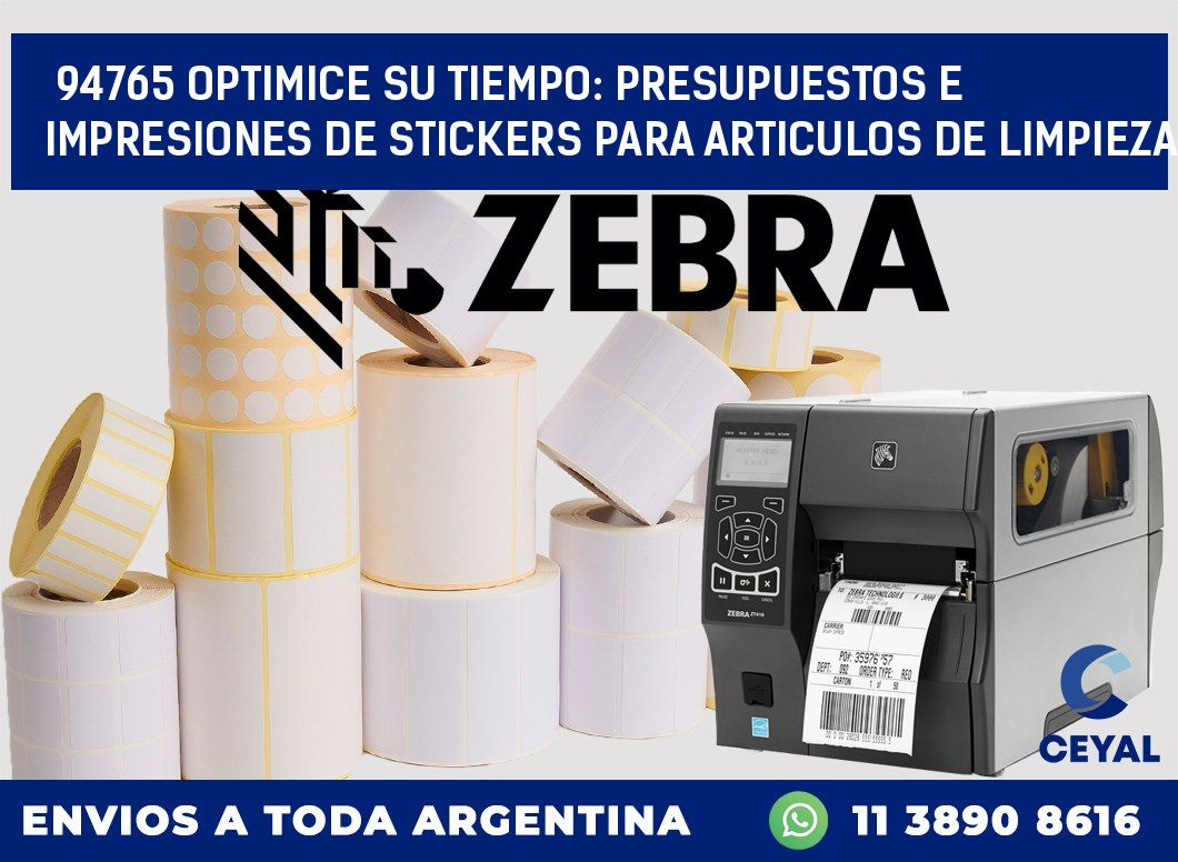 94765 OPTIMICE SU TIEMPO: PRESUPUESTOS E IMPRESIONES DE STICKERS PARA ARTICULOS DE LIMPIEZA