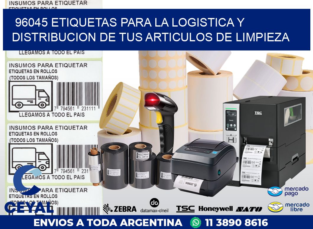 96045 ETIQUETAS PARA LA LOGISTICA Y DISTRIBUCION DE TUS ARTICULOS DE LIMPIEZA