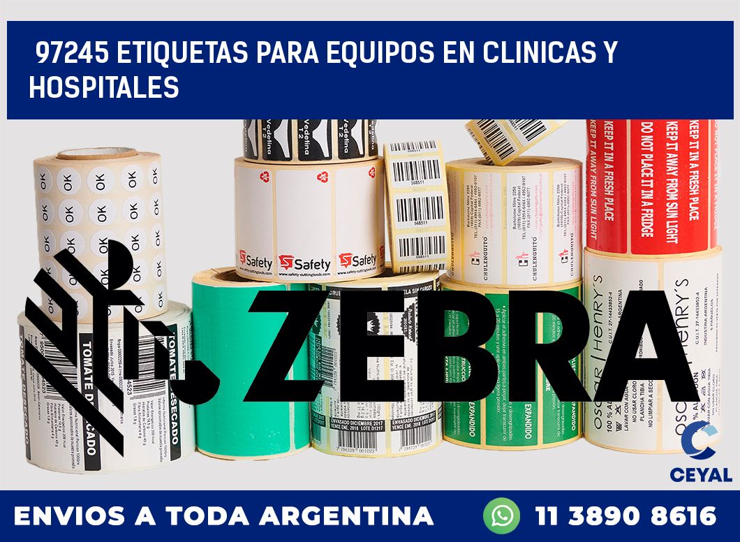 97245 ETIQUETAS PARA EQUIPOS EN CLINICAS Y HOSPITALES