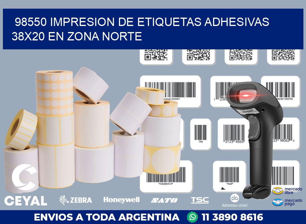 98550 IMPRESION DE ETIQUETAS ADHESIVAS 38X20 EN ZONA NORTE