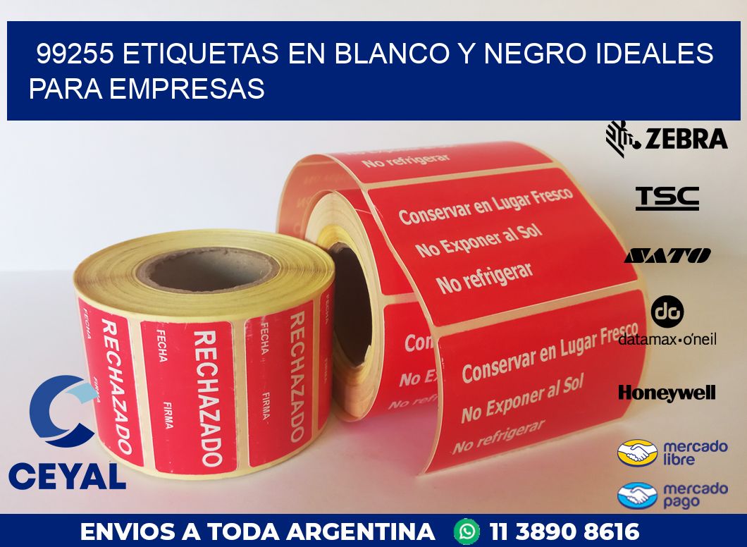 99255 ETIQUETAS EN BLANCO Y NEGRO IDEALES PARA EMPRESAS