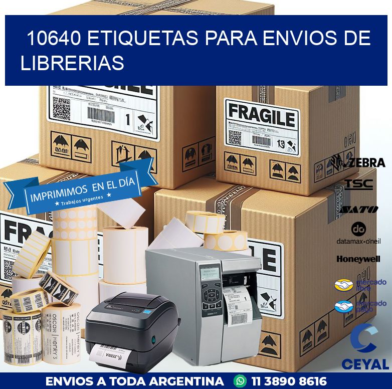 10640 ETIQUETAS PARA ENVIOS DE LIBRERIAS