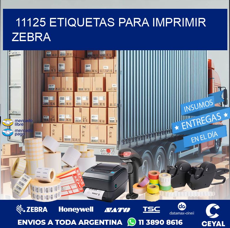11125 ETIQUETAS PARA IMPRIMIR ZEBRA