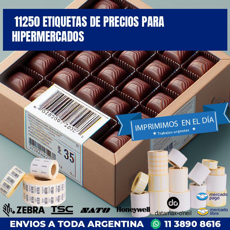 11250 ETIQUETAS DE PRECIOS PARA HIPERMERCADOS