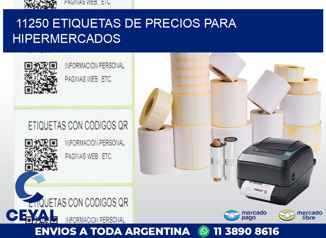11250 ETIQUETAS DE PRECIOS PARA HIPERMERCADOS