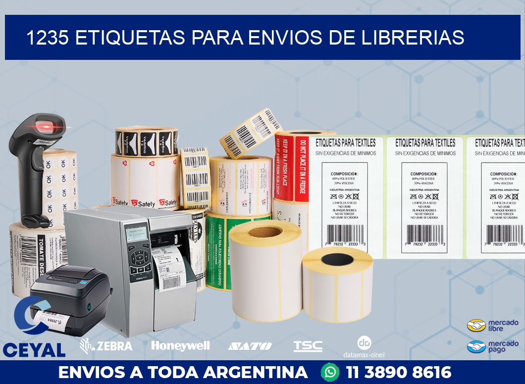 1235 ETIQUETAS PARA ENVIOS DE LIBRERIAS