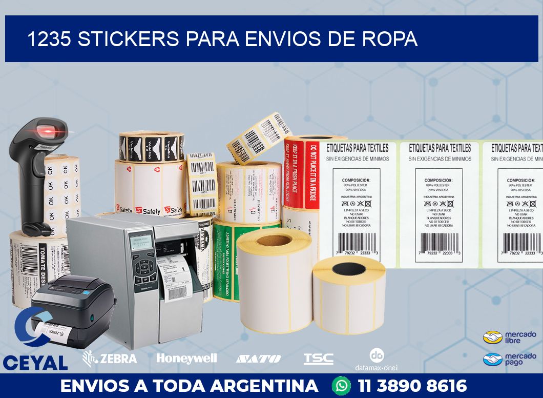 1235 STICKERS PARA ENVIOS DE ROPA