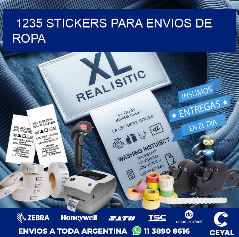 1235 STICKERS PARA ENVIOS DE ROPA