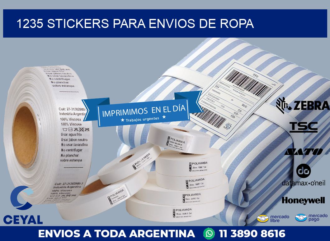 1235 STICKERS PARA ENVIOS DE ROPA