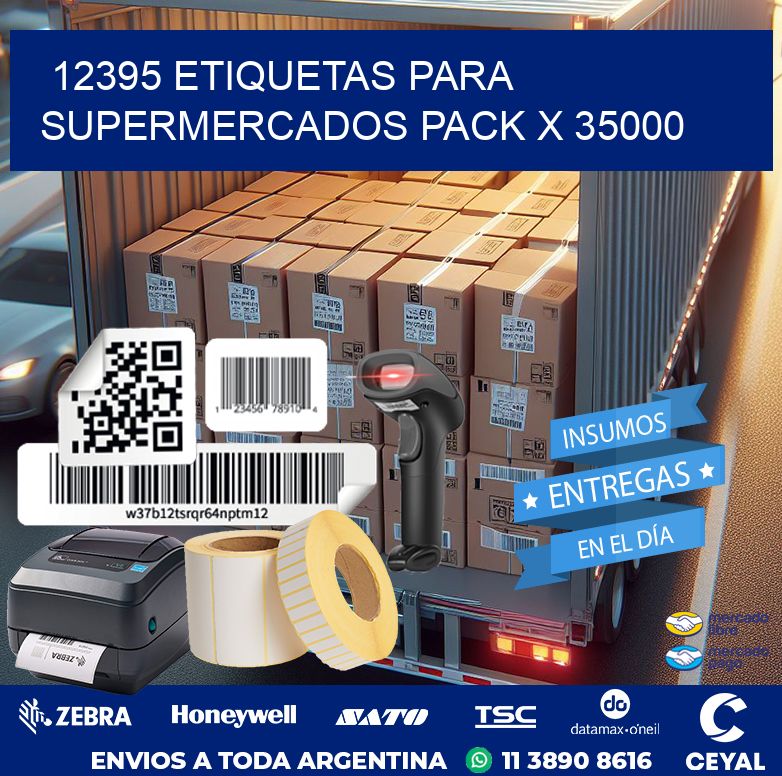 12395 ETIQUETAS PARA SUPERMERCADOS PACK X 35000