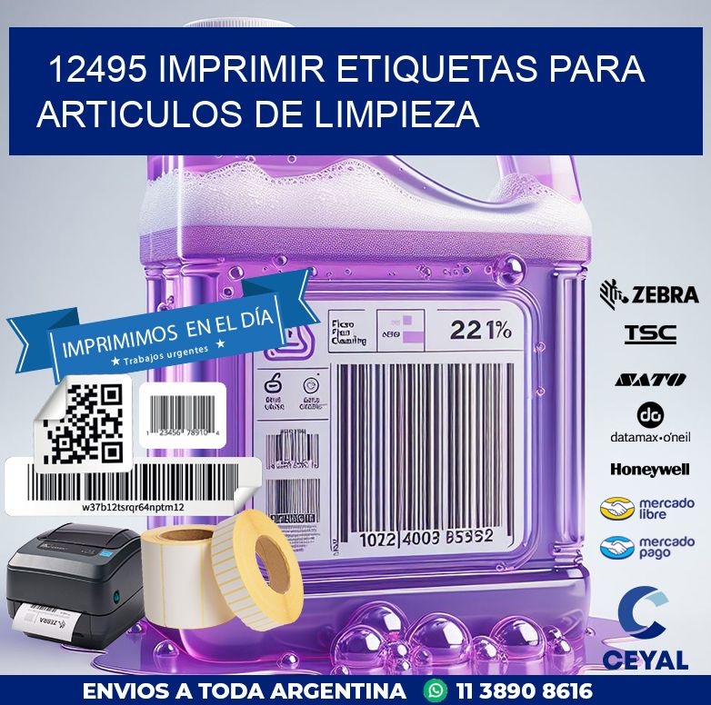12495 IMPRIMIR ETIQUETAS PARA ARTICULOS DE LIMPIEZA