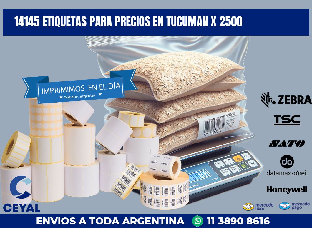 14145 ETIQUETAS PARA PRECIOS EN TUCUMAN X 2500