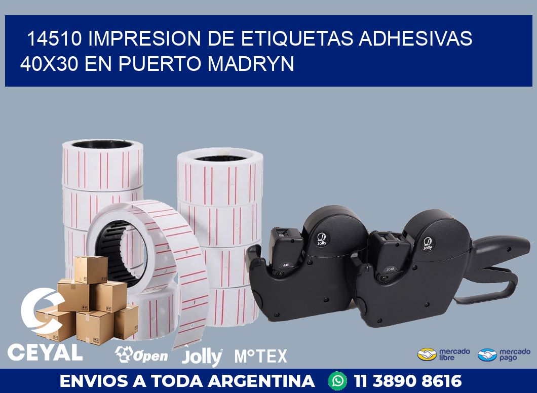 14510 IMPRESION DE ETIQUETAS ADHESIVAS 40X30 EN PUERTO MADRYN
