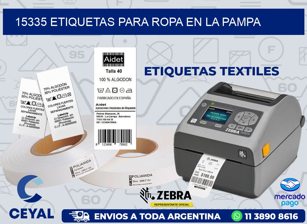 15335 ETIQUETAS PARA ROPA EN LA PAMPA