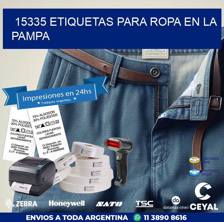 15335 ETIQUETAS PARA ROPA EN LA PAMPA