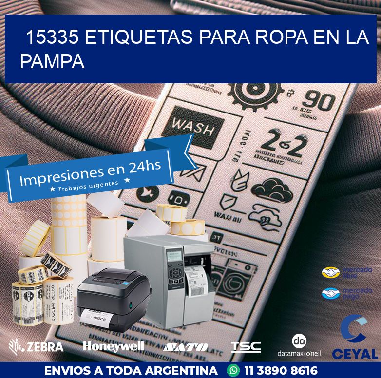 15335 ETIQUETAS PARA ROPA EN LA PAMPA