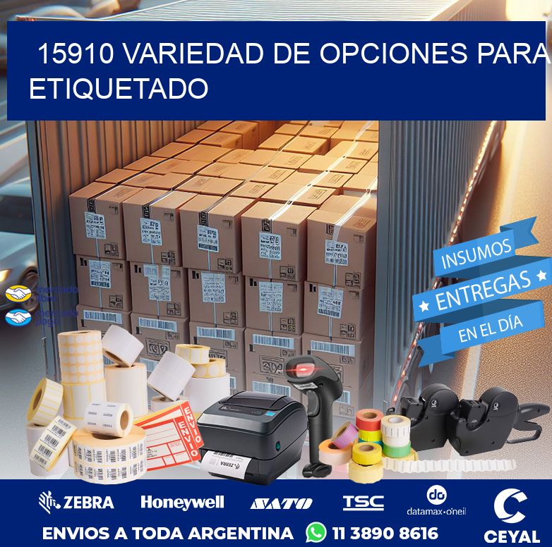 15910 VARIEDAD DE OPCIONES PARA ETIQUETADO
