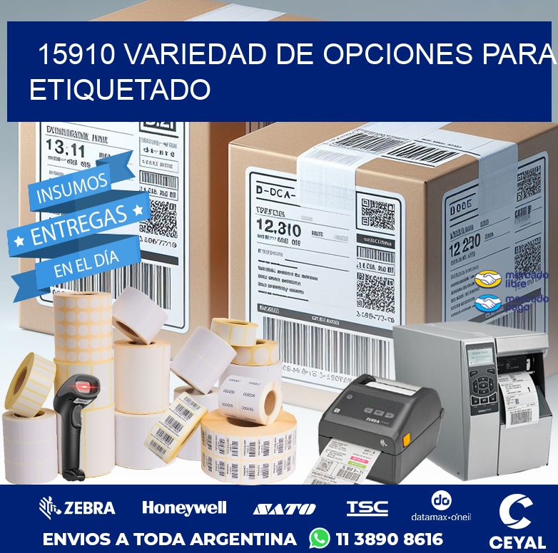 15910 VARIEDAD DE OPCIONES PARA ETIQUETADO