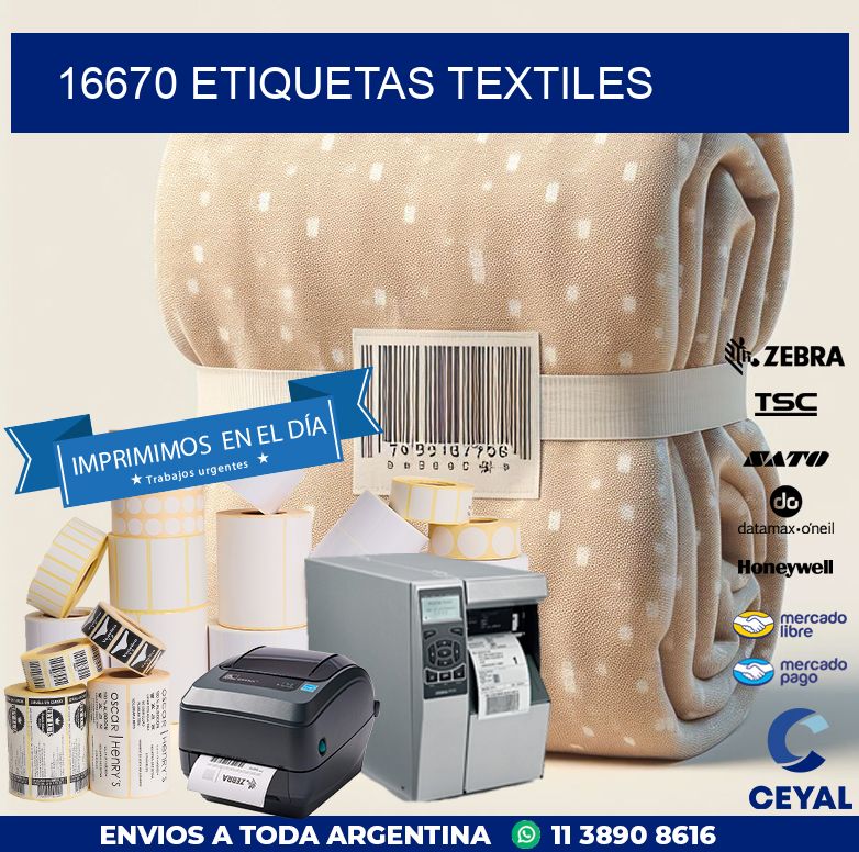 16670 ETIQUETAS TEXTILES